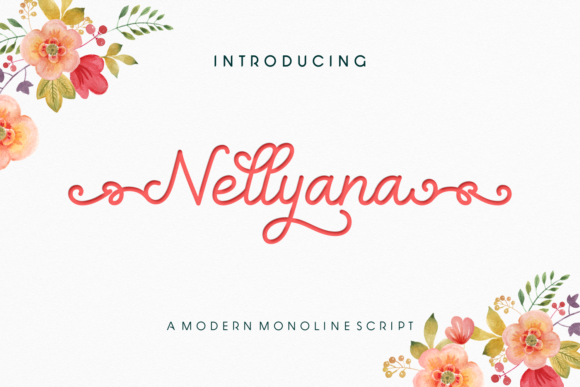 Nellyana Script: A Modern Monoline Font for Editorial Design